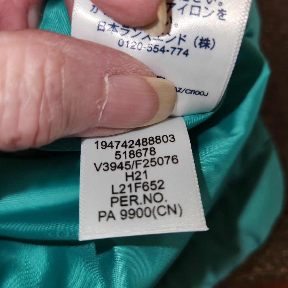 Lands End Teal Green Down Filled Puffer Vest Zip Front Size M Snap Pockets Warm - Picture 12 of 12